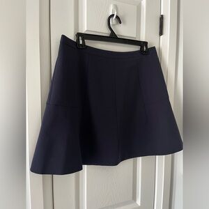 J.Crew Navy Blue A-Line Tennis Skirt Size 10 Back Zipper Pockets‎